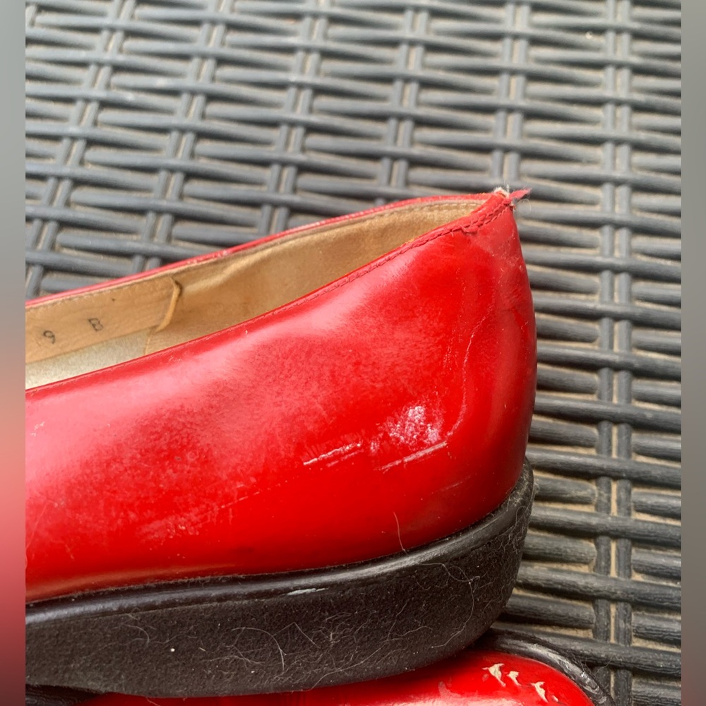Salvatore Ferragamo Red Leather Loafers - Picture 8 of 10